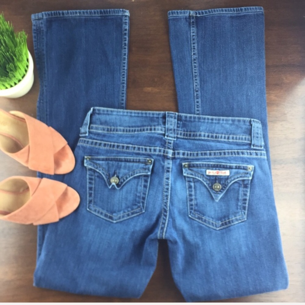 Hudson Double Buttoned Boot Cut Jeans Size 28 - image 3
